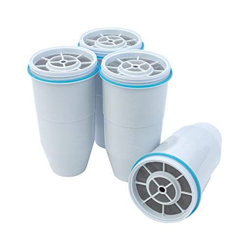ZeroWater Cartuchos de Filtro de Agua de Repuesto (paquete de 4) Libre de BPA y certificados para Reducir el Plomo y Otros Metales Pesados
