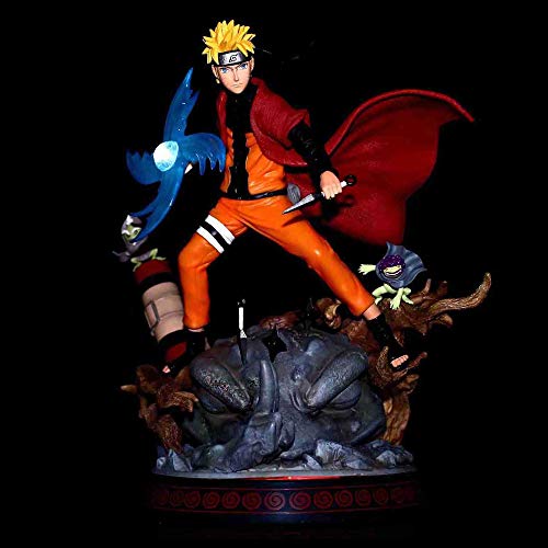 ZLYCZW Naruto - Uzumaki Naruto Combat Burning Wind con luz, Figura de Anime de PVC, derivados de animación/Productos periféricos, Juguete de Personaje de Dibujos Animados Coleccionable