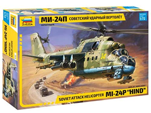 Zvezda 500787315 - Maqueta de helicóptero teledirigido Mi 24P (Escala 1:72 MIL, para Montar en construcción, modelismo de pie, aficiones, Manualidades, Kit de plástico)