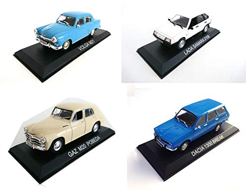 - Lote de 4 Coches 1/43 GAZ M21 Volga + Dacia 1300 + GAZ M20 POBEDA + Lada Samara 2109 (BA08 + 10 + 22 + 30)