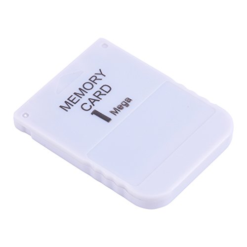 143 Tarjeta de Memoria, Stick de Tarjeta de Memoria portátil de 1 MB para Playstation One para Juegos PS1, Never Lose Gaming Progress, Fácil de Usar, Blanco