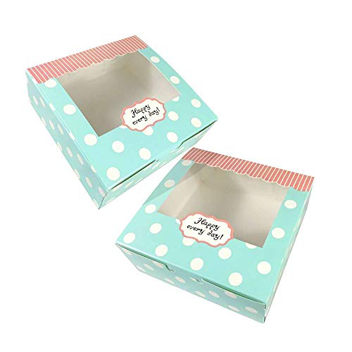 15 Piezas Cajas de Cupcakes,Cajas de panadería para galletas Cajas para Pasteles con Ventana de Transparente Muffin Simple perfecta para pasteles,galletas,pasteles pequeños,tartas,cupcakes