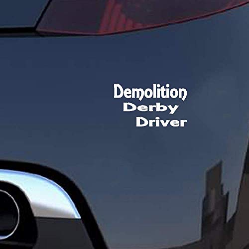 15.6Cmx9Cm Interesante Demolition Derby Driver Car Sticker Decal para el coche Laptop Window Sticker