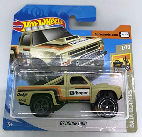 2019 Hot Wheels '87 Dodge D100 Tan 1/10 Baja Blazers 64/250 (Short Card)