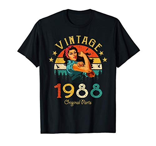 33 Años Cumpleaños Mujer Regalo Vintage 1988 Original Parts Camiseta