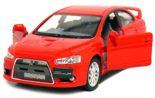 5 2008 Mitsubishi Lancer Evolution X 1:36 Scale (rojo)