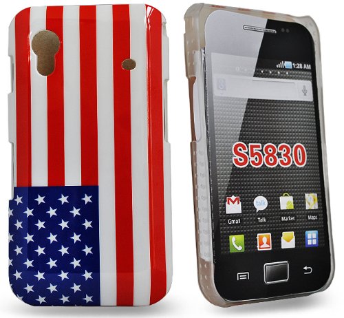 Accessory Master 5055403837055 - Carcasa rígida para Samsung Galaxy Ace S5830, diseño de bandera estadounidense