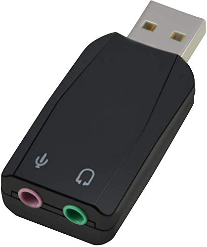 ADWITS Adaptador de Audio estéreo 3D USB Externo con Altavoz de 3,5 mm, Auriculares, micrófono, Tarjeta de Sonido USB, instalación sin Controlador para Win Mac OS Linux PS4