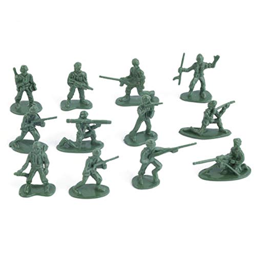Alivier 100pcs Soldados de Juguete de plástico Militar Figuras de Hombres del ejército 12 Plantea Regalo