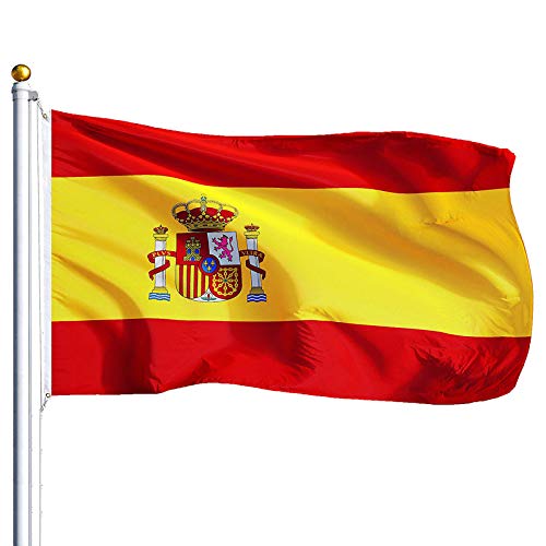 Amison Bandera España Grande, 2pcs Bandera de España, Resistente a la Intemperie, 90 x 150 cm Amison Bandera España Grande, 2pcs Bandera de España, Resistente a la Intemperie, 90 x 150 cm