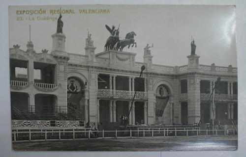 Antigua postal Fotográfica. Old photo post card. EXPOSICION REGIONAL VALENCIANA - 23 - La Cuádriga