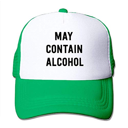 AOHOT Classic Hombre Mujer Gorras de béisbol,May Contain Alcohol Men's Trucker Hat Cap-Comes in 8 Colors
