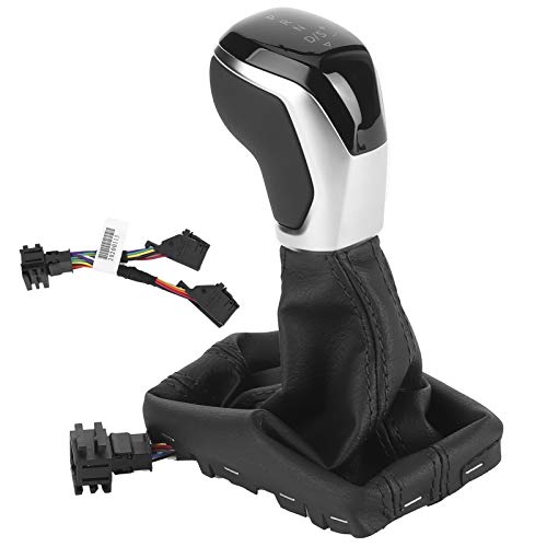 Aramox Gear Shifter, MQB DSG Perilla de cambio de marchas LED automática con maletero y cable ABS Cromado mate Ajuste para R MK7 / 7.5 2013-2020 LHD