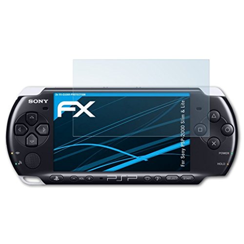 atFoliX Lámina Protectora de Pantalla compatible con Sony PSP-2000 Slim & Lite Película Protectora, ultra transparente FX Lámina Protectora (3X)