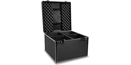 Audibax | Flight Case PRO-PAR | Maleta DJ para 4 Focos PAR 56 | Transporte Seguro de Cabezas Móviles | Protección con Espuma Alta Densidad | Robusta y Elegante | Compartimentos Individuales