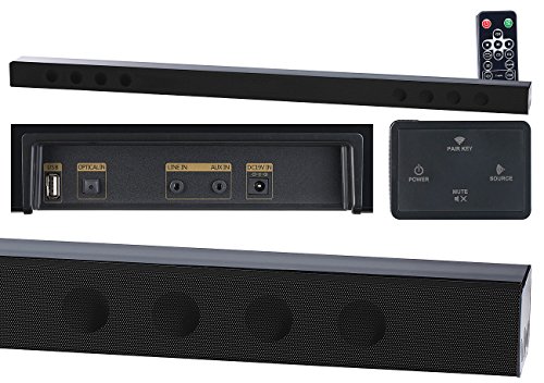 auvisio televisión Altavoz: Barra de Sonido MSX-440 con Bluetooth y Reproductor Multimedia, 8 Altavoces, 80 vatios (televisión Caja se Sonidos)