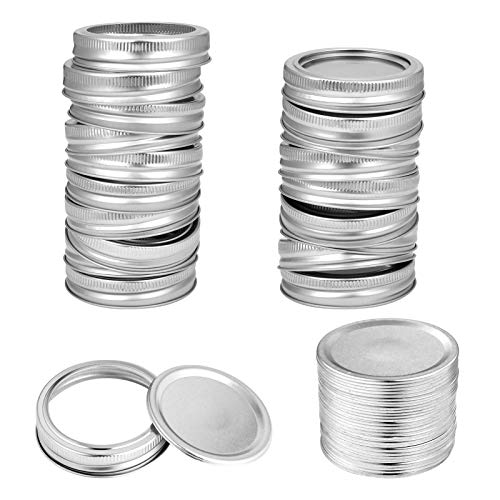 AUXSOUL 20 Juego de Cubierta de Hierro,Tapa de Tarro de Masón,Tapas de Conservas de Boca Regular con Anillos de Sellado - 68 mm Se puede Utilizar para Sellar Varios Tipos de Frascos AUXSOUL 20 Juego de Cubierta de Hierro,Tapa de Tarro de Masón,Tapas de Conservas de Boca Regular con Anillos de Sellado - 68 mm Se puede Utilizar para Sellar Varios Tipos de Frascos