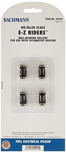 Bachmann HO/On30 E-Z Riders with Ball-Bearing Rollers - Pack of 4 by Trains