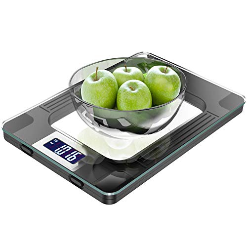 Báscula de Cocina, Escala de Cocina Digital de Alimentos con Capacidad Máxima de 15 KG,Peso de Cocina con Pantalla LCD, Sensibilidad de Medición de 1 gramo Altamente Precisa