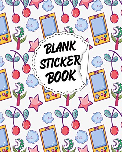 Blank Sticker Book: Sticker Collecting Album Blank, Blank Sticker Album, Sticker Books For Boys 4-8 Blank, Sticker Organizer Book… Cute gameboy design (Vol 37)