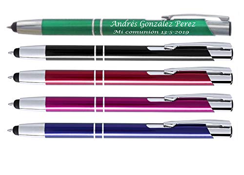 Bolígrafos táctil 2 en 1 metal color personalizados como desee. Pack unidades (200)