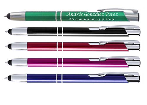 Bolígrafos táctil 2 en 1 metal color personalizados como desee. Pack unidades (200) Bolígrafos táctil 2 en 1 metal color personalizados como desee. Pack unidades (200)