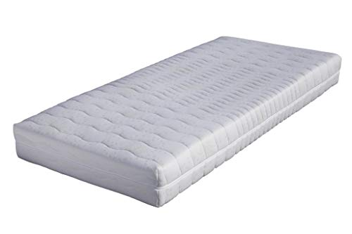 BONEX - Funda de colchón para colchones de tamaño Total 80 x 200 cm – 16-18 cm de Alto – Doble Capa con Aloe Vera – Adecuado para alérgicos – Lavable a 60 Grados, 1