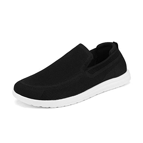 Bruno Marc SUNVEN Zapatillas Deportivo para Hombres Zapatillas de Deporte Hombres sin Cordones Running Zapatos Gimnasia Entrenamiento Sneakers Transpirables Negro 41 EU/8 US