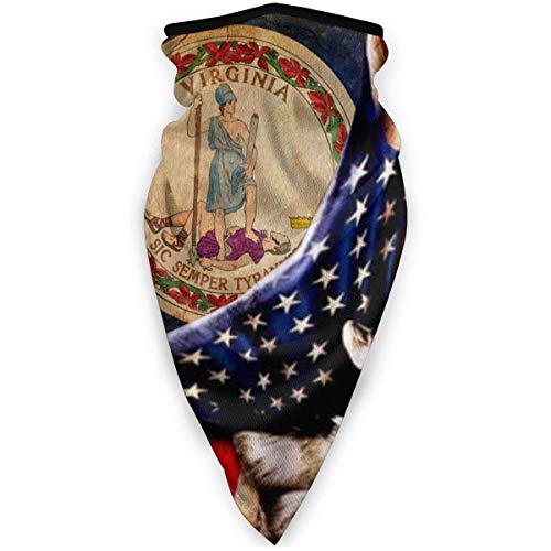 Bufanda de Virginia con bandera 3D, resistente al viento, para exteriores, pasamontañas, bandana para la cabeza, para hombres