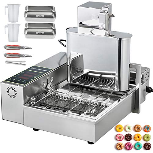 BuoQua Máquina para Hacer Rosquillas, 5,5L, Máquina de Donuts Comercial de 4 Hileras, Buñuelos Máquina de Acero Inoxidable 304, 4 moldes y 5 Ajustes Engranajes, para Restauración y el Uso Doméstico BuoQua Máquina para Hacer Rosquillas, 5,5L, Máquina de Donuts Comercial de 4 Hileras, Buñuelos Máquina de Acero Inoxidable 304, 4 moldes y 5 Ajustes Engranajes, para Restauración y el Uso Doméstico