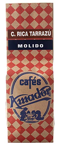 Cafés AMADOR - Café MOLIDO FINO Natural Arábica - COSTA RICA TARRAZÚ (Molienda para Cafetera Italiana / Espresso) (2x250g) 500g