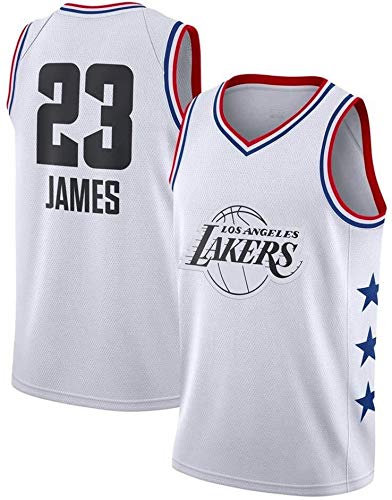 Camiseta de baloncesto para hombre – Camiseta de baloncesto de verano NBA Lakers James #23 edición de fans Jersey clásico bordado sin mangas (color: A, tamaño: L) Camiseta de baloncesto para hombre – Camiseta de baloncesto de verano NBA Lakers James #23 edición de fans Jersey clásico bordado sin mangas (color: A, tamaño: L)