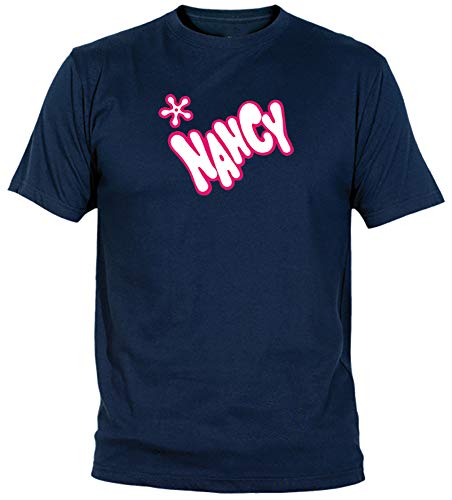 Camisetas EGB Camiseta Nancy Adulto/niño ochenteras 80´s Retro (5XL, Marino)
