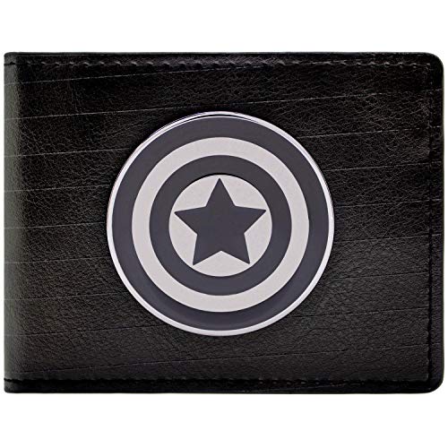 Cartera de Marvel Captain America Símbolo Negro