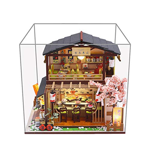 Casa De Muñecas De Restaurante De Sushi De Estilo Japonés DIY, Kit De Artesanía En Miniatura De Casa De Muñecas Con Muebles, Regalos De Cumpleaños De Restaurante De Sushi