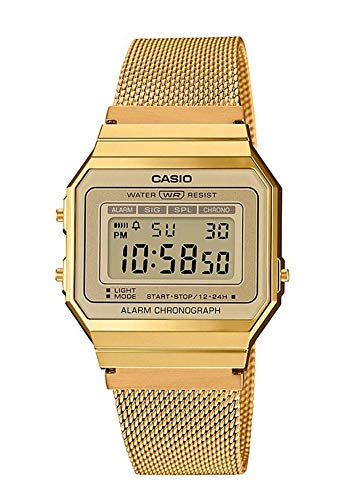 Casio Reloj Mujer de Digital con Correa en Acero Inoxidable A700WEMG-9AEF Casio Reloj Mujer de Digital con Correa en Acero Inoxidable A700WEMG-9AEF