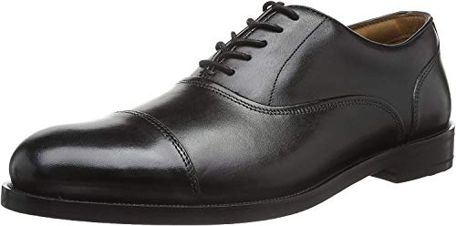 Clarks Coling Boss, Zapatos de Cordones Derby Hombre, Negro (Black Leather), 45 EU