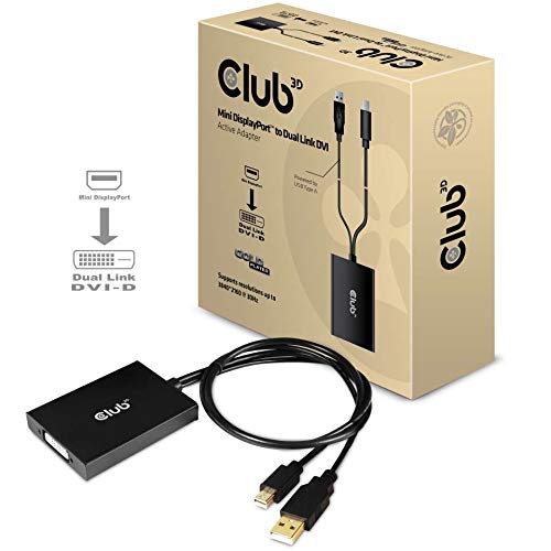 Club 3D Adaptador Activo MiniDisplayPort 1.2a a Dual Link DVI-D
