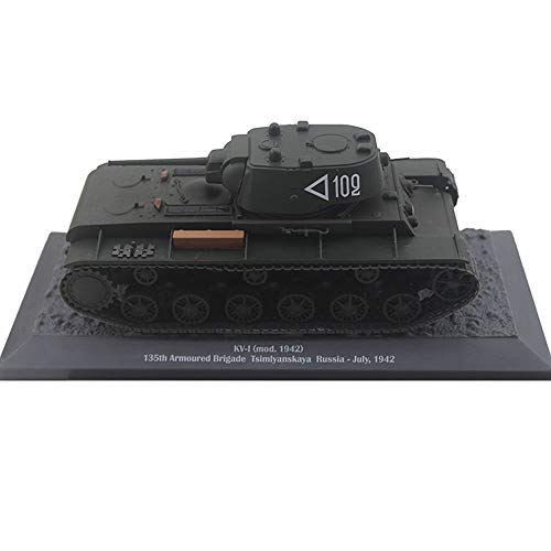 CMO Maqueta Tanque de Guerra, KV-I Heavy Tank 1942 Soviet Army Metal Militares Escala 1:43, Juguetes y Regalos para Niños, 6,3 X 2,8 Pulgadas