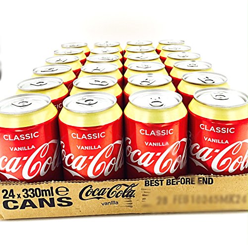 Coca Cola vanilla Refresco con gas, Sabor Vainilla - (Paquete de 24)