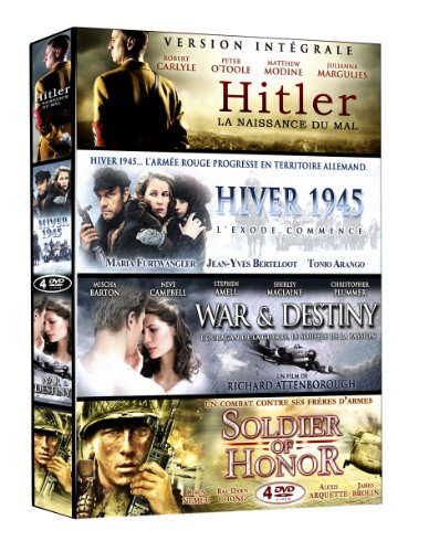 Collection Guerre - Coffret 4 films n° 2 : Hitler - La naissance du Mal + Hiver 1945 + War & Destiny + Soldier of Honor [Francia] [DVD]
