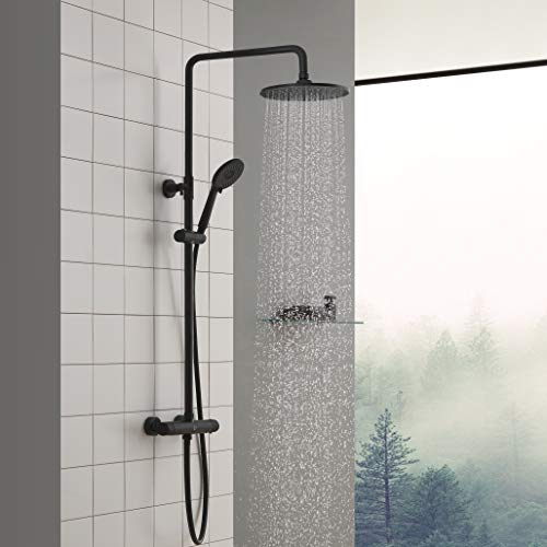 Columna Ducha, CECIPA Negra Columna de Ducha Termostatico con Grifo Columna Baño Ducha Lluvia Columnas Set de Ducha de Baño Altura Ajustable Sistema de Ducha con Barra de Ducha y Teleducha Columna Ducha, CECIPA Negra Columna de Ducha Termostatico con Grifo Columna Baño Ducha Lluvia Columnas Set de Ducha de Baño Altura Ajustable Sistema de Ducha con Barra de Ducha y Teleducha