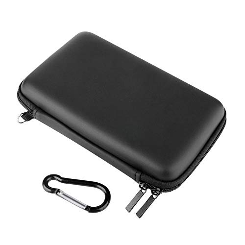 Cool Black EVA Skin Carry Hard Case Bag Pouch 18.5 x 11 x 4.5 cm para Nintendo 3DS LL con Accesorios de Correa para Juegos Cloverclover