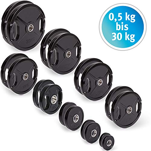 C.P. Sports - Discos de pesas con goma, 1 par de discos de 50 mm para barras, de 0,5 kg - 30 kg por par, tamaño 1 Paar-1,25kg C.P. Sports - Discos de pesas con goma, 1 par de discos de 50 mm para barras, de 0,5 kg - 30 kg por par, tamaño 1 Paar-1,25kg