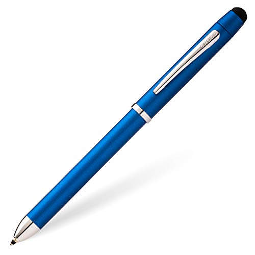 Cross Tech3+ - Bolígrafo multi-funcional, color azul metalizado
