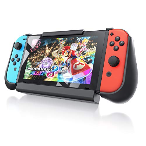 CSL - Batería externa para Nintendo Switch - con fundas para mandos Joy-Con - Powerbank - Banco de energía portátil 10,000 mAh - Interruptor de carga - Ranuras para juegos y tarjetas Micro SD