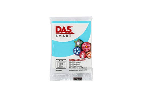 DAS Smart Pack de 6 Pastillas de Pasta para modelar, Azul Turquesa, 9 x 5,8 x 1,4 cm, 6 Unidades