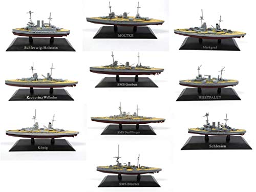 DeAgostini Set of 10 Warships of The German Empire Collection 1/1250 (Ref: WSL4)