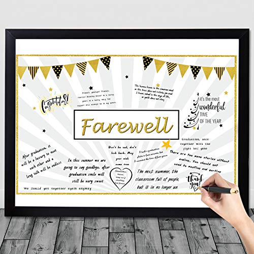 Decoración de Fiesta de Despedida, Tarjeta de Despedida Libro de Visitas Regalo de Fiesta de We Will Miss You de Alternativa Gran Mudanza para Compañero de Trabajo de Oficina Decoración de Fiesta de Despedida, Tarjeta de Despedida Libro de Visitas Regalo de Fiesta de We Will Miss You de Alternativa Gran Mudanza para Compañero de Trabajo de Oficina