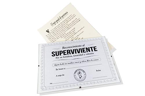 Diploma Coronavirus con marco de 3mm para colgar + CARTA DE REGALO Diploma Coronavirus SUPERVIVIENTE.